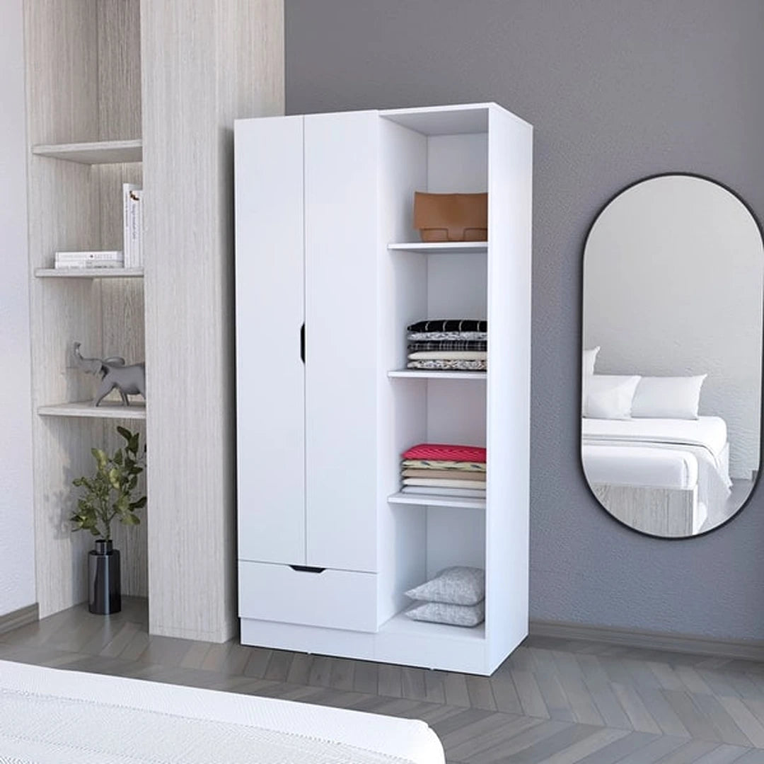 Armoire 2 Door Open Compartment Wardrobe