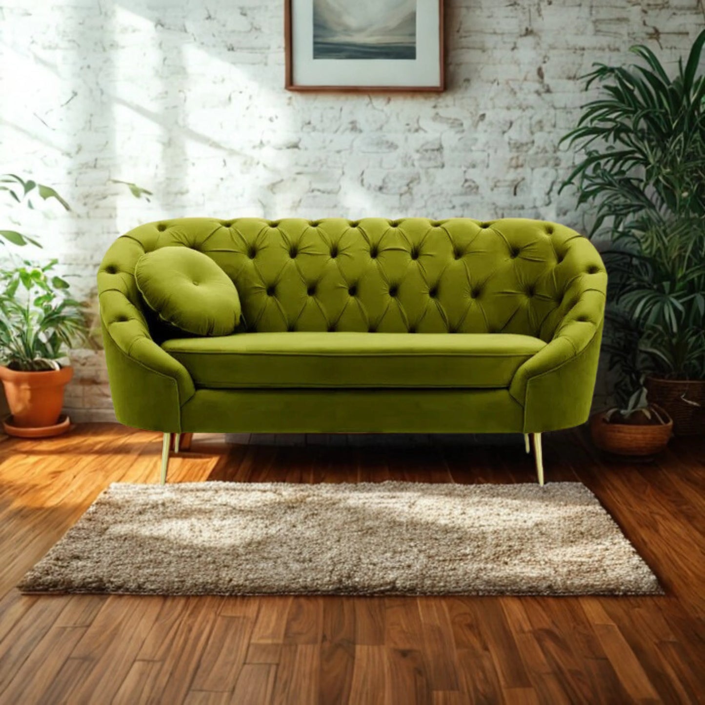 Hayat Velvet 2 Seater Sofa
