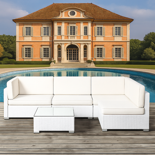 L Shape Rattan Sofa